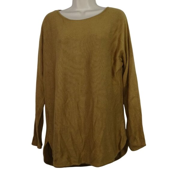 Michael Michael Kors Brown Sweater Knit Top Women Size M Dolman Long Sleeve - Picture 1 of 10